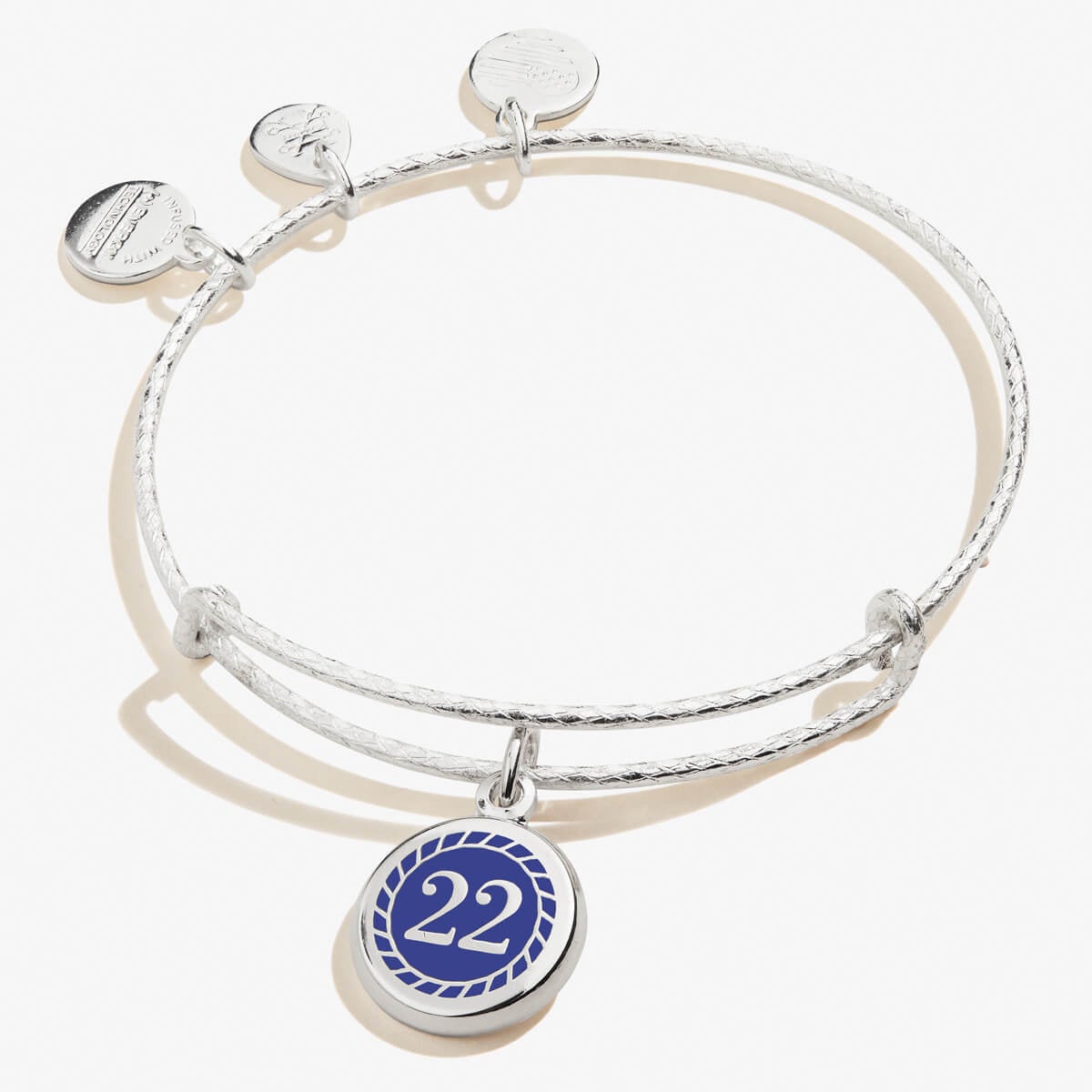 Details about   ALEX and ANI~ PEACE~Silver Navy Charm Bangle Bracelets ~SET OF 2~ NWT CARD $68